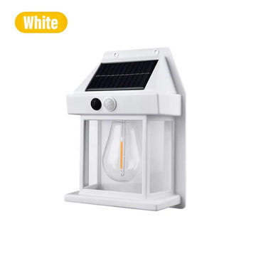 Outdoor Solar Tungsten Wall Light with Motion Sensor IP65 Waterproof LED Safety Light for Patio Outdoor Deck Porch Barn Garage