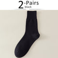 2 Pairs Large Size Men Socks plus Long Cotton Loose Mouth Good Elastic Business Solid Party Dress Diabetic Socks Fathers EU43-48