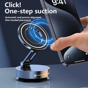 Xiaomi Super Strong Magnetic Phone Holder - Foldable 360° Adjustable Vacuum Mount for Car, Desk, and Bathroom