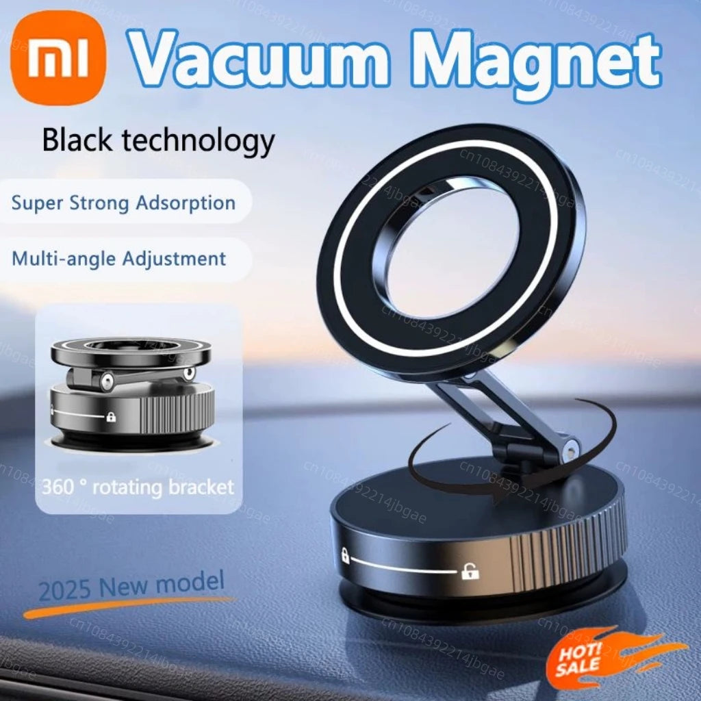 Xiaomi Super Strong Magnetic Phone Holder - Foldable 360° Adjustable Vacuum Mount for Car, Desk, and Bathroom