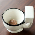 300Ml Novelty Toilet Shape Mug Cup Coffee Ceramic Mug with Handle Water Cup Coffee Tea Milk Ice Cream Cup Funny for Gifts