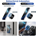 Vacuum Suction Magnetic Phone Holder - Advanced Foldable & Retractable Mount for Secure Windshield Installation