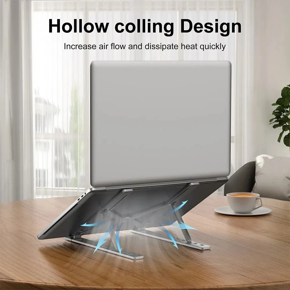 Foldable Laptop Stand Adjustable Portable Notebook Bracket Support Base Aluminum Alloy Holder for Macbook Laptop PC Accessories