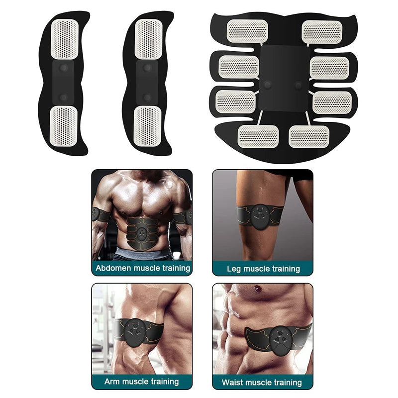 Wireless EMS Abdominal Muscle Stimulator Buttock Hip Trainer Waist Arm Leg Body Smart Slimming Massager Unisex Fitness Equiment